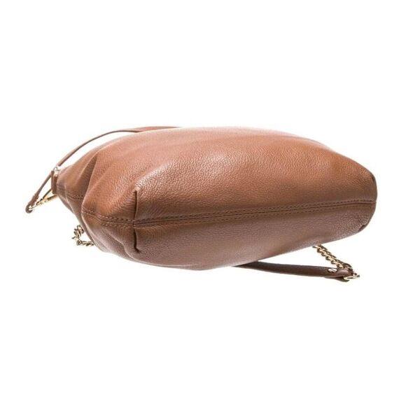 MICHAEL KORS Soft & Supple Leather Brown & Gold Hardware Shoulder Bag - Picture 4 of 9